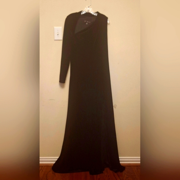 Betsy Adam Velvet Prom Gown Sz 14 Sexy Whimsigoth Maxi Dress Formal Evening Gown - Picture 7 of 16